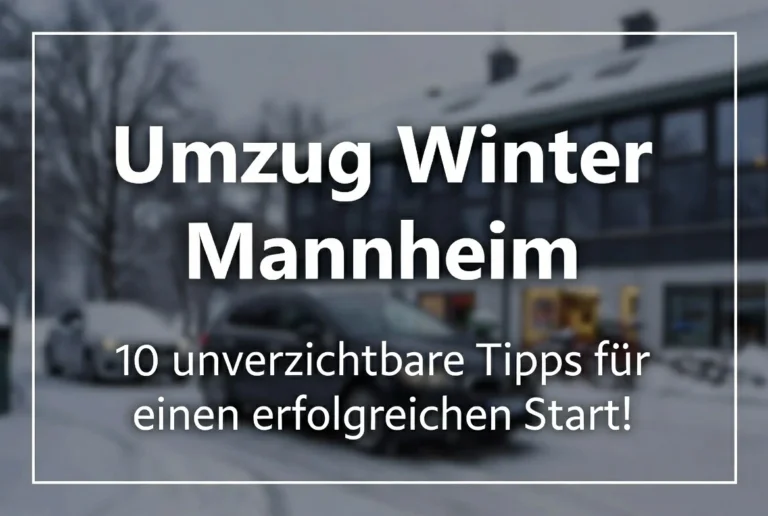 Umzug im Winter: 10 Tipps für Mannheim | DEKA Ratgeber