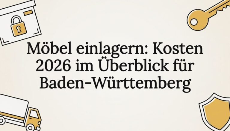 Möbel einlagern: Kosten 2026 im Überblick für Baden-Württemberg