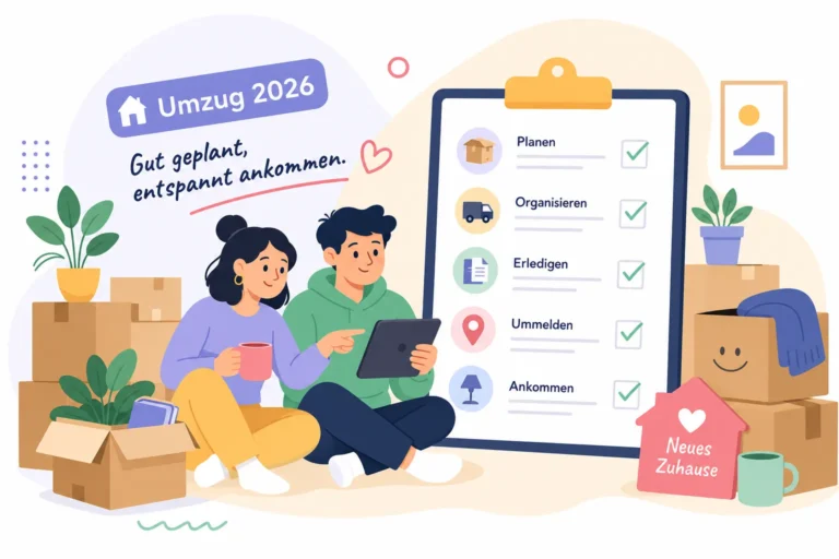 Umzug-Checkliste 2026: Schritt für Schritt zum neuen Zuhause