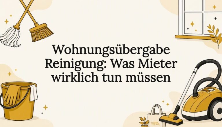 Wohnungsübergabe Reinigung: Was Mieter wirklich tun müssen