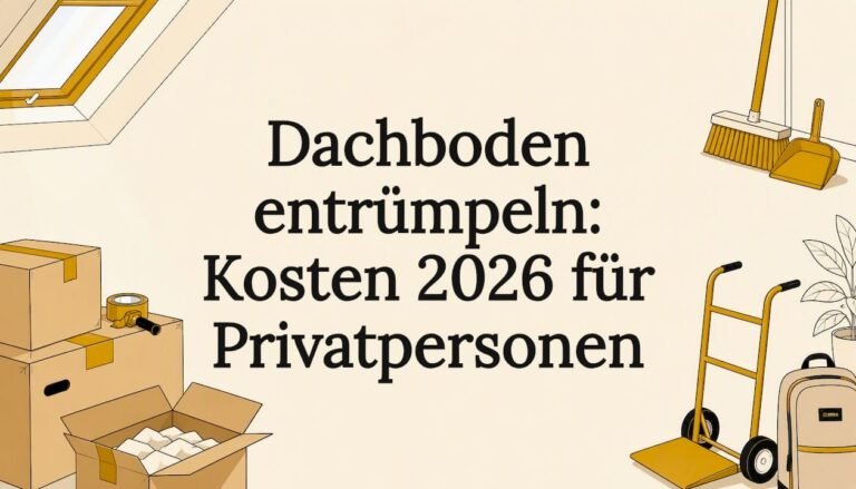 Dachboden entrümpeln: Kosten 2026 für Privatpersonen
