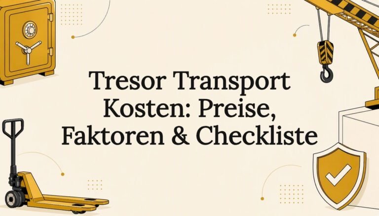 Tresor Transport Kosten: Preise, Faktoren & Checkliste