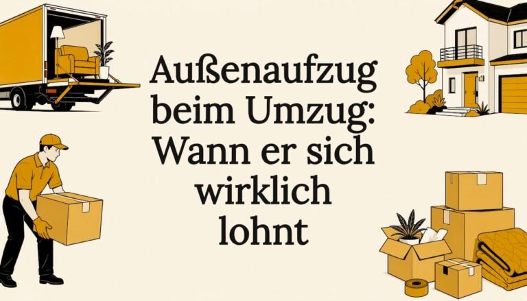 Außenaufzug beim Umzug: Wann er sich wirklich lohnt