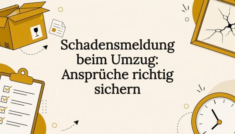 Schadensmeldung beim Umzug: Ansprüche richtig sichern