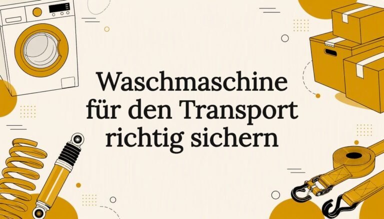 Waschmaschine für den Transport richtig sichern