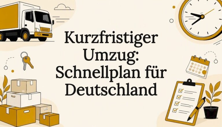 Kurzfristiger Umzug: Schnellplan für Deutschland