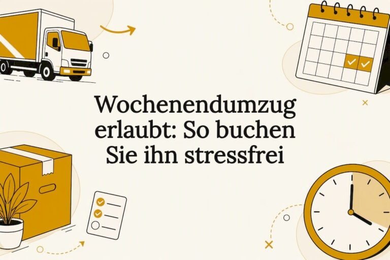 Wochenendumzug erlaubt: So buchen Sie ihn stressfrei
