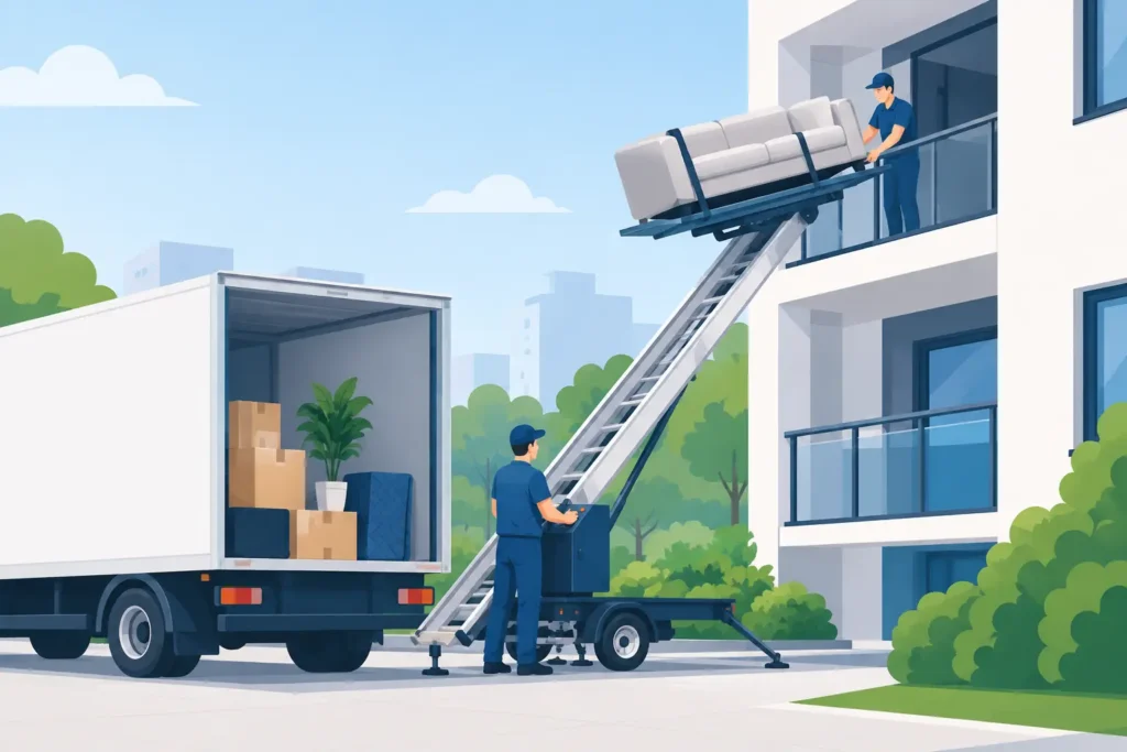 Möbellift beim Umzug nutzen und Zeit sparen