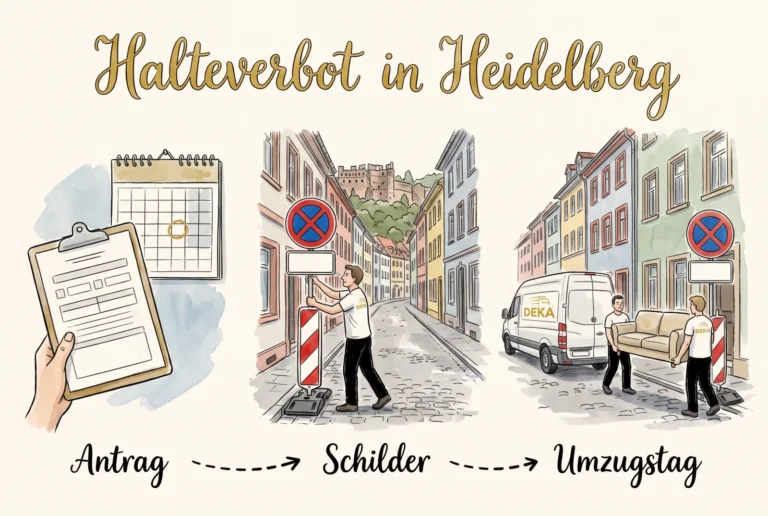 Halteverbotszone in Heidelberg beantragen: Stelle, Fristen, Kosten