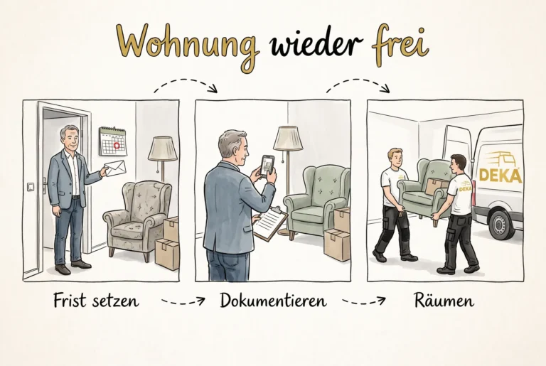 Mieter weg, Sachen noch da: Was Vermieter räumen dürfen und wie die Wohnung wieder frei wird